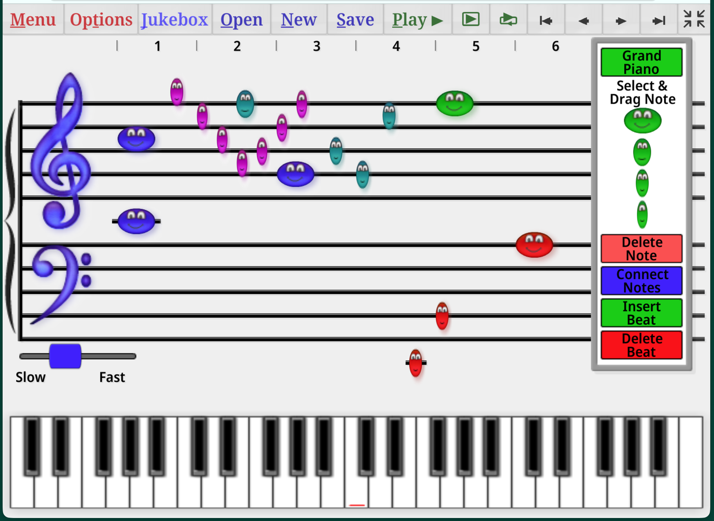 The Music Ace Doodle Pad with a child's own composition